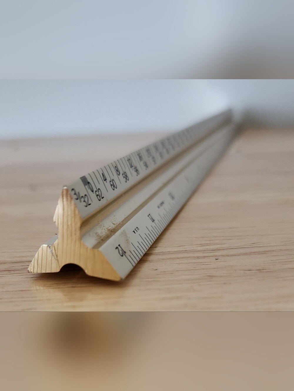 Vintage Hawaiian Electrical Products Co Architect Drafting Triangle Scale Ruler